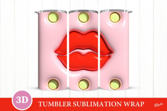 Download 3D Puff Lips Sublimation Tumbler. 3D Tum - Lips sublimation Collection