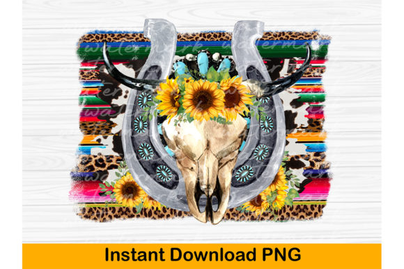 Download Horseshoe Floral Bull Skull Gemstone Png - Premium Resources