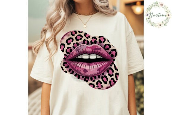 Download Pink Leopard Lips Sublimation Design - Lips sublimation Collection