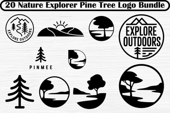 Download 20 Nature Explorer Pine Tree Logo Bundle - Nature Collection